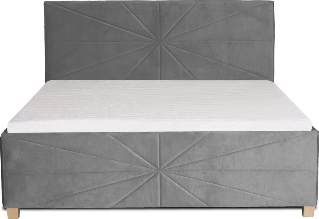 Łóżko PATI 120x200 cm Granatowy Z materacem