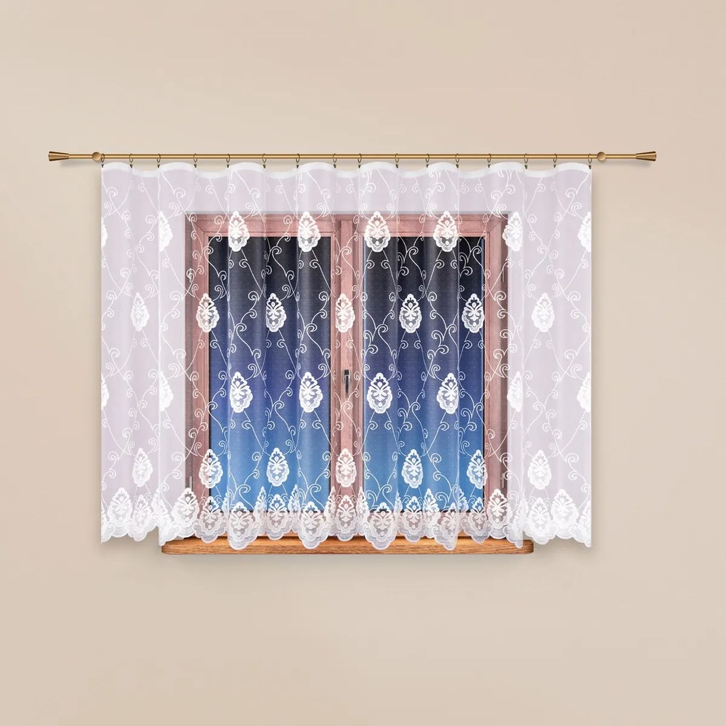 4Home Firana Castle prosta, fioletowy, 350 x 175 cm