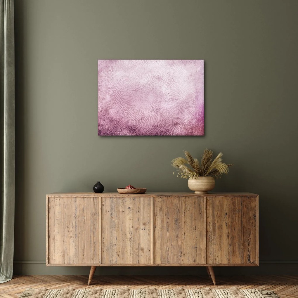 Obraz - Mandala na różowej ścianie (70x50 cm)