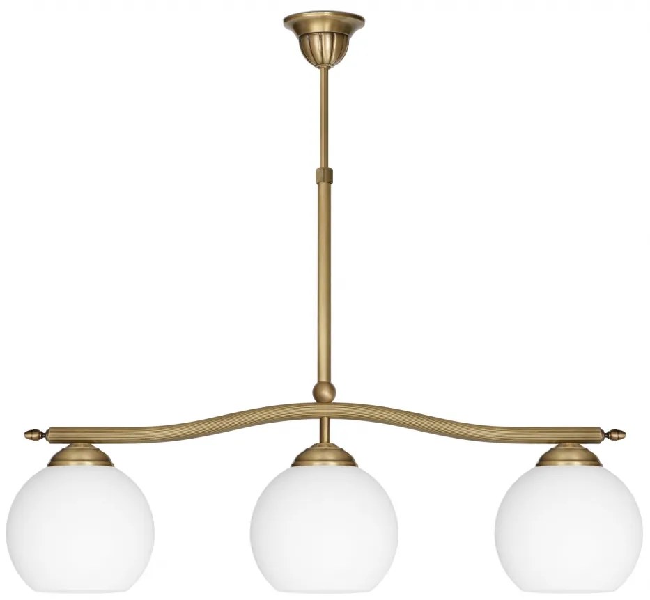 Lampa mosiężna nad stół z kulami QV-S3L