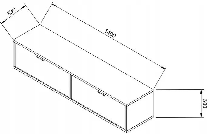 Kaszmirowa minimalistyczna szafka RTV R2-A32