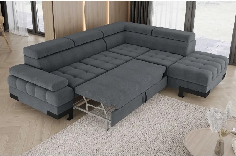 Narożnik SELVA L z funkcją spania i pojemnikiem WERSAL