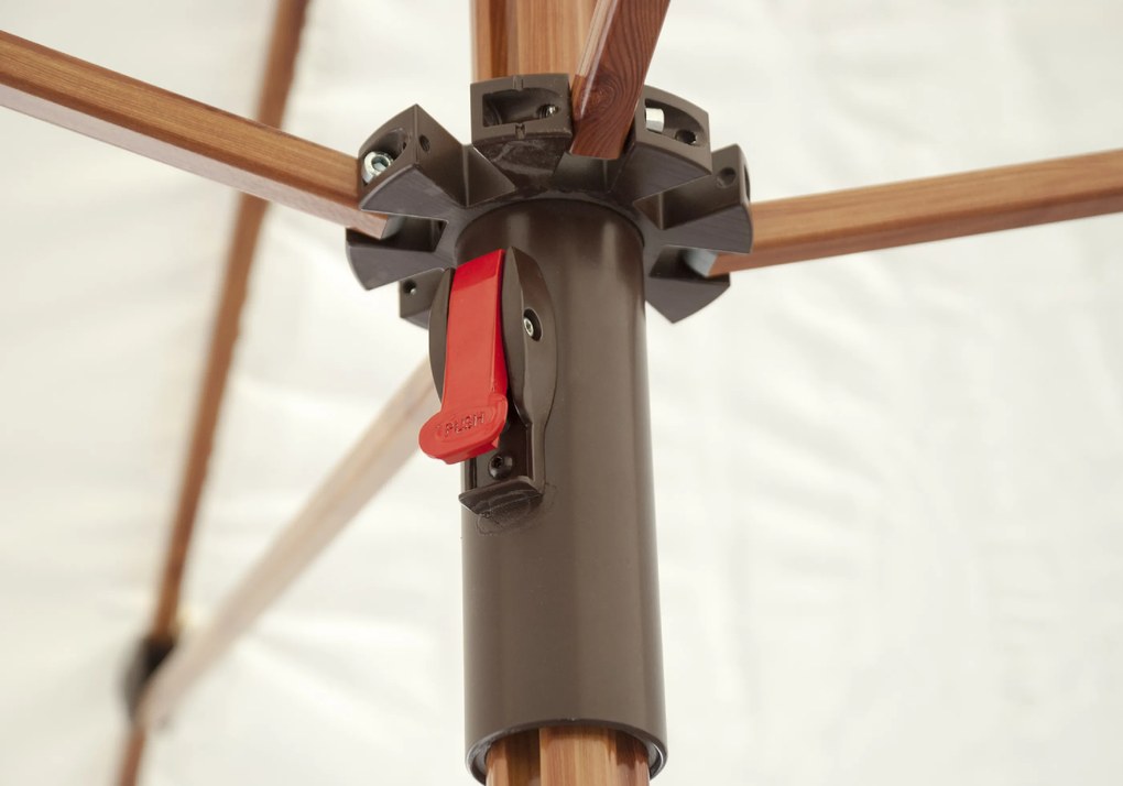 Doppler Gastro Magic Junior Alu Wood parasol ogrodowy 200 x 200 cm beżowy