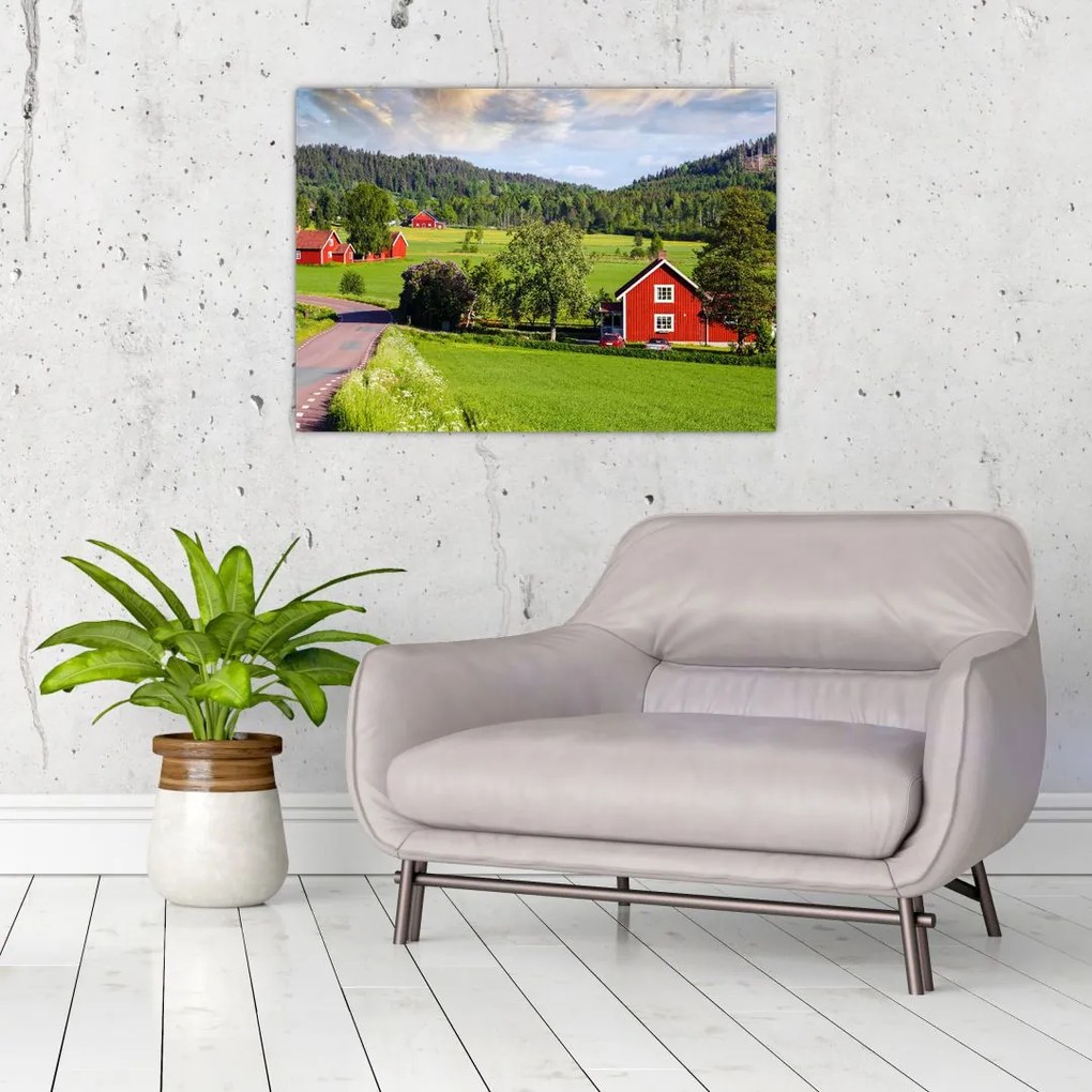 Obraz wsi (70x50 cm)