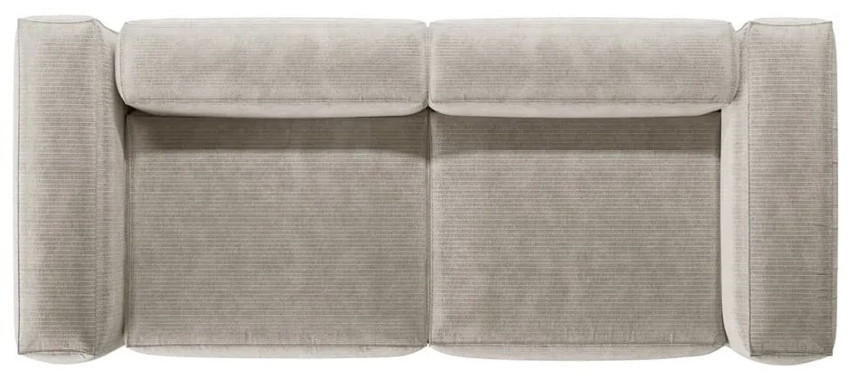 Beżowa sztruksowa sofa 264 cm Bergamo – Cosmopolitan Design