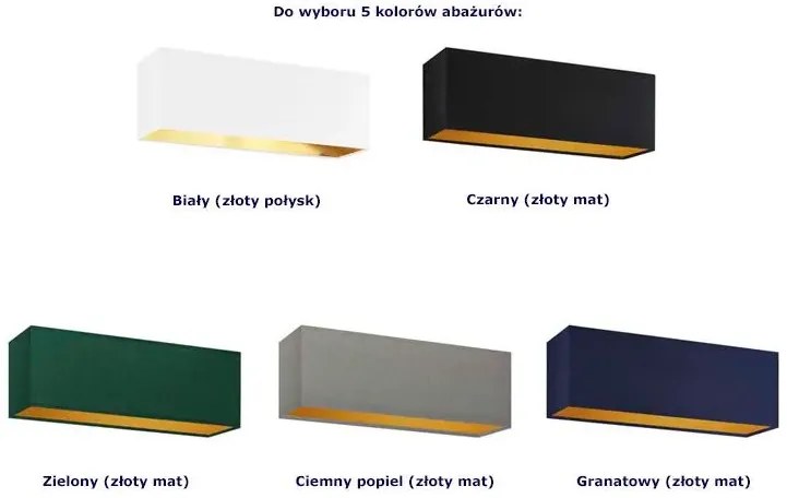 Lampa wisząca do jadalni na złotym stelażu - EX411-Davo - 5 kolorów