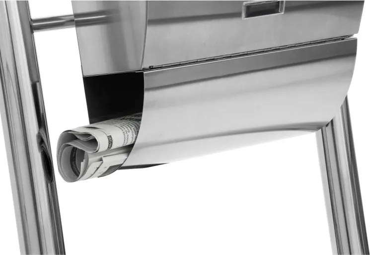 Skrzynka na listy stojąca ze stali nierdzewnej 126 cm