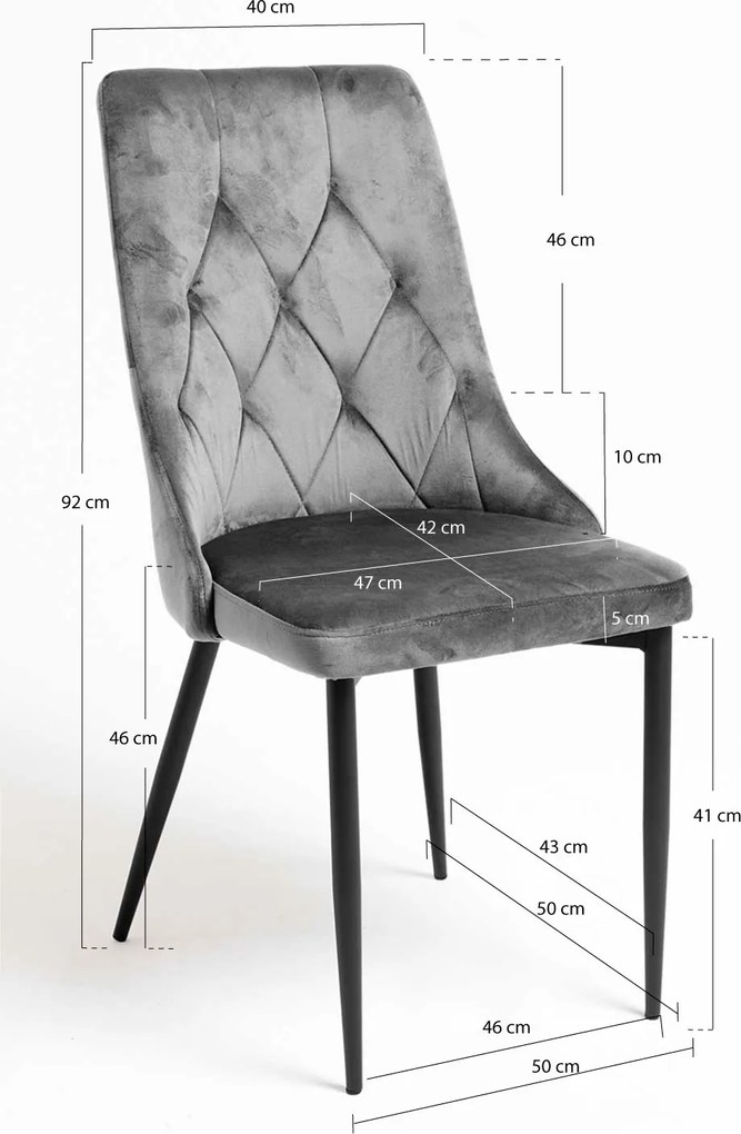 Krzeso Dolphin z czarnego aksamitu