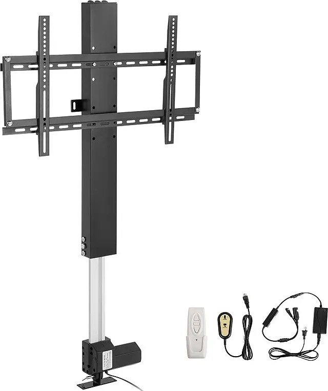 Uchwyt Ścienny na Telewizor SucceBuy 220 V 71 cm Automatyczny Uchwyt do Podnoszenia Telewizora z Pilotem do Użytku Domowego, Czarny