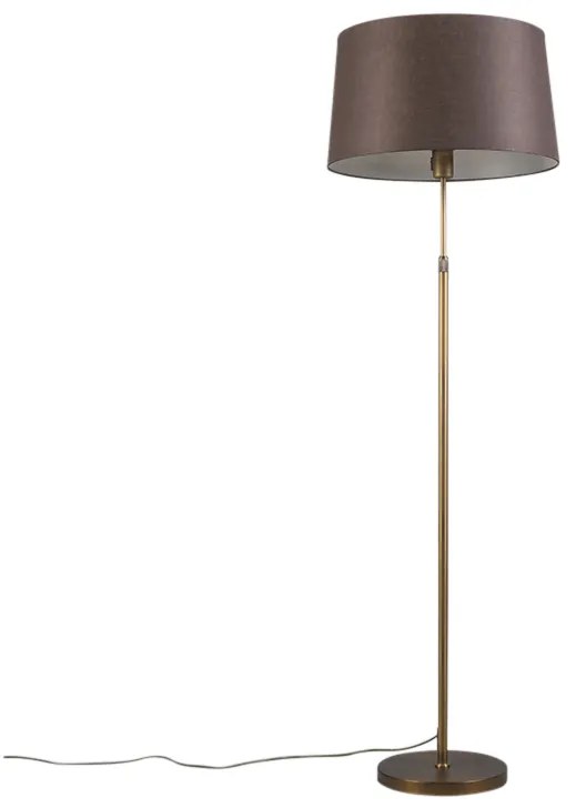 Lampa stojąca brązowa z brązowym kloszem 45 cm regulowana - Parte Nowoczesny Oswietlenie wewnetrzne