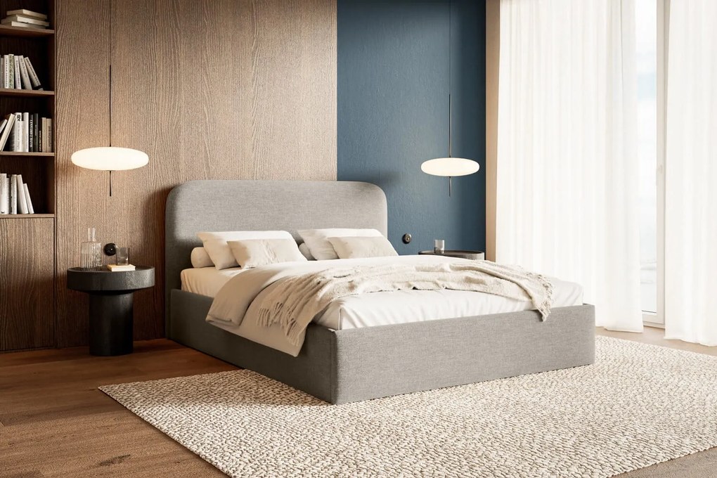 Łóżko Pure 160x200, tkanina WIND 11, stelaż metalowy