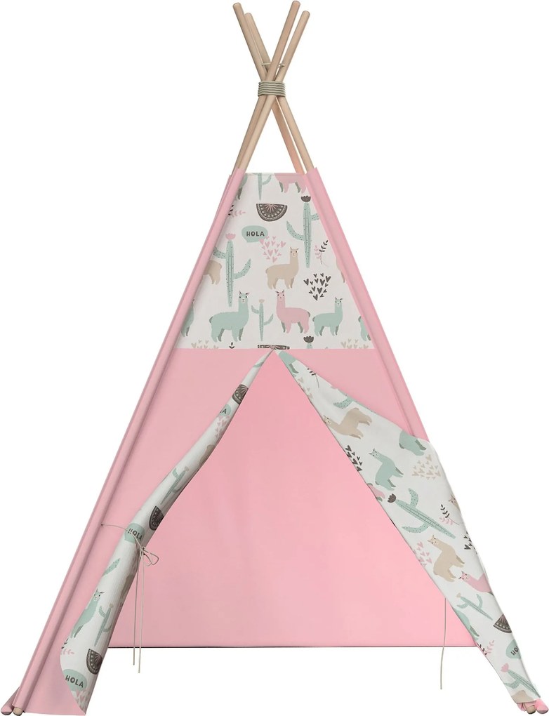 Tipi kolor zielony tkanina wzorzysta