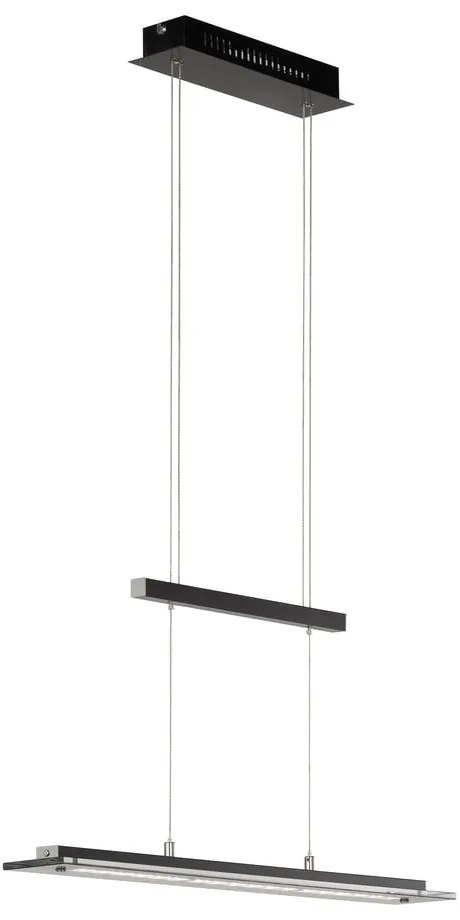 Czarna metalowa lampa wisząca LED ze ściemniaczem Tenso – Fischer & Honsel