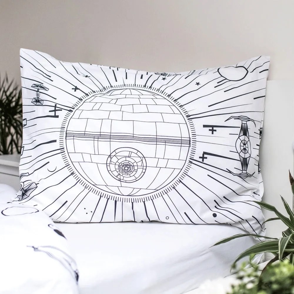 Bawełniana fluorescencyjna jednoosobowa pościel dziecięca 140x200 cm Star Wars – Jerry Fabrics