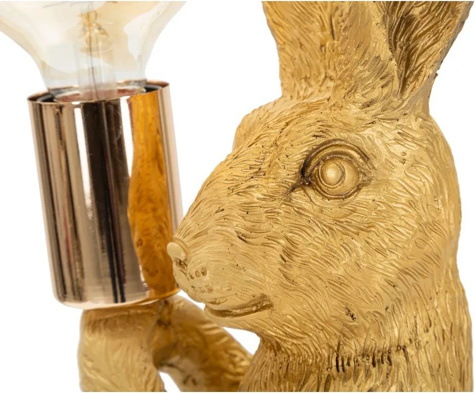 Lampa stołowa w kolorze złota (wysokość 35,5 cm) Rubbit – Mauro Ferretti