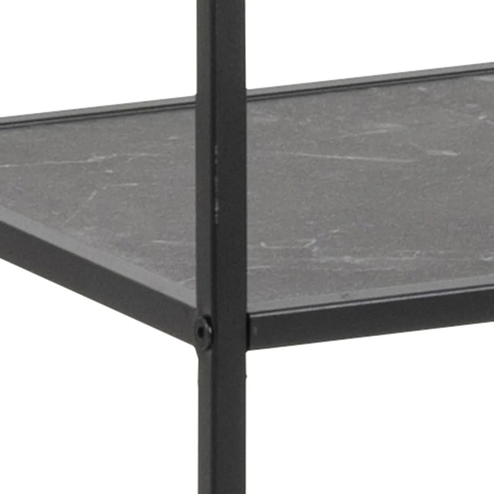 Regał w dekorze marmuru w kolorze matowej czerni 72x114x32 cm Infinity – Actona