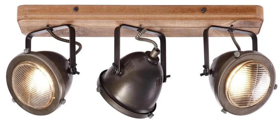 Brilliant - Oprawa punktowa CARMEN WOOD 3xGU10/5W/230V brązowa