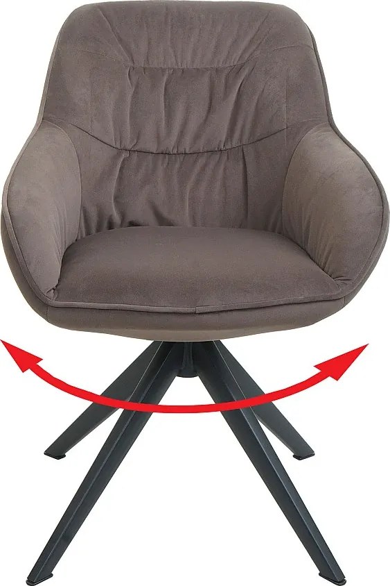 Krzesło do jadalni MCW-K28,  tkanina/tekstylia brązowy