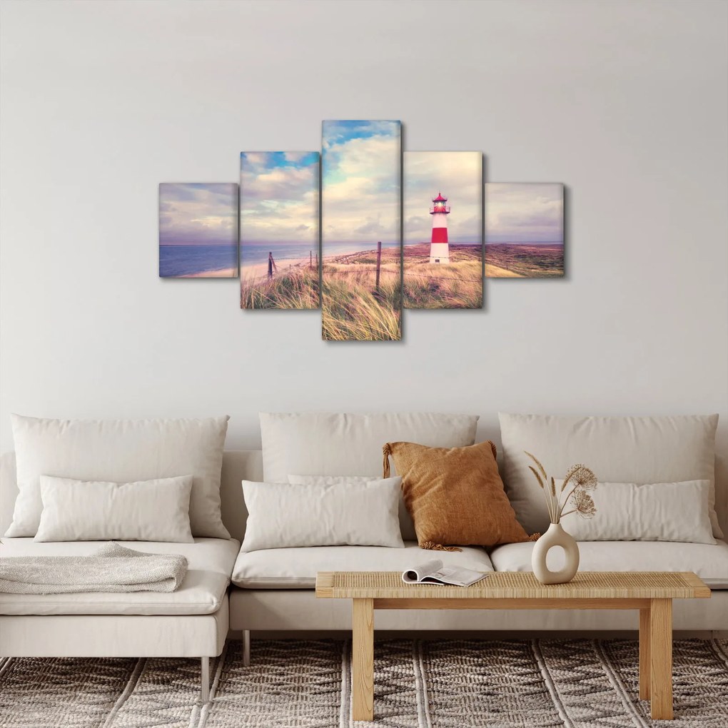 Obraz - Czerwona latarnia morska (125x70 cm)