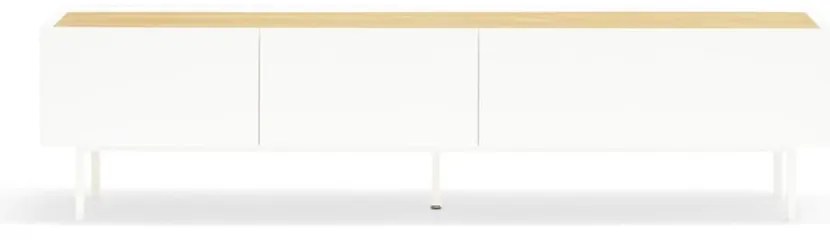 Biało-naturalna szafka pod TV w dekorze dębu 180x45 cm Arista – Teulat