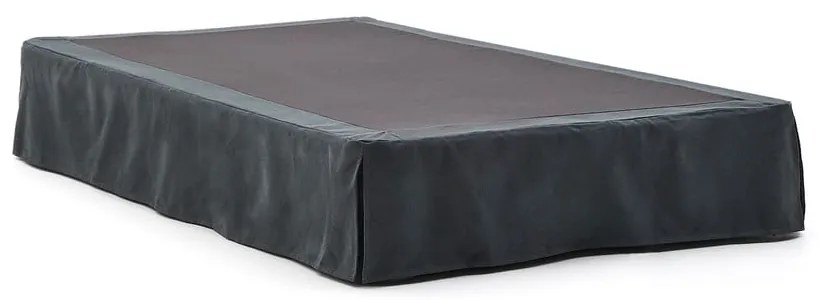 Antracytowe tapicerowane łóżko jednoosobowe 90x200 cm Jaira – Kave Home