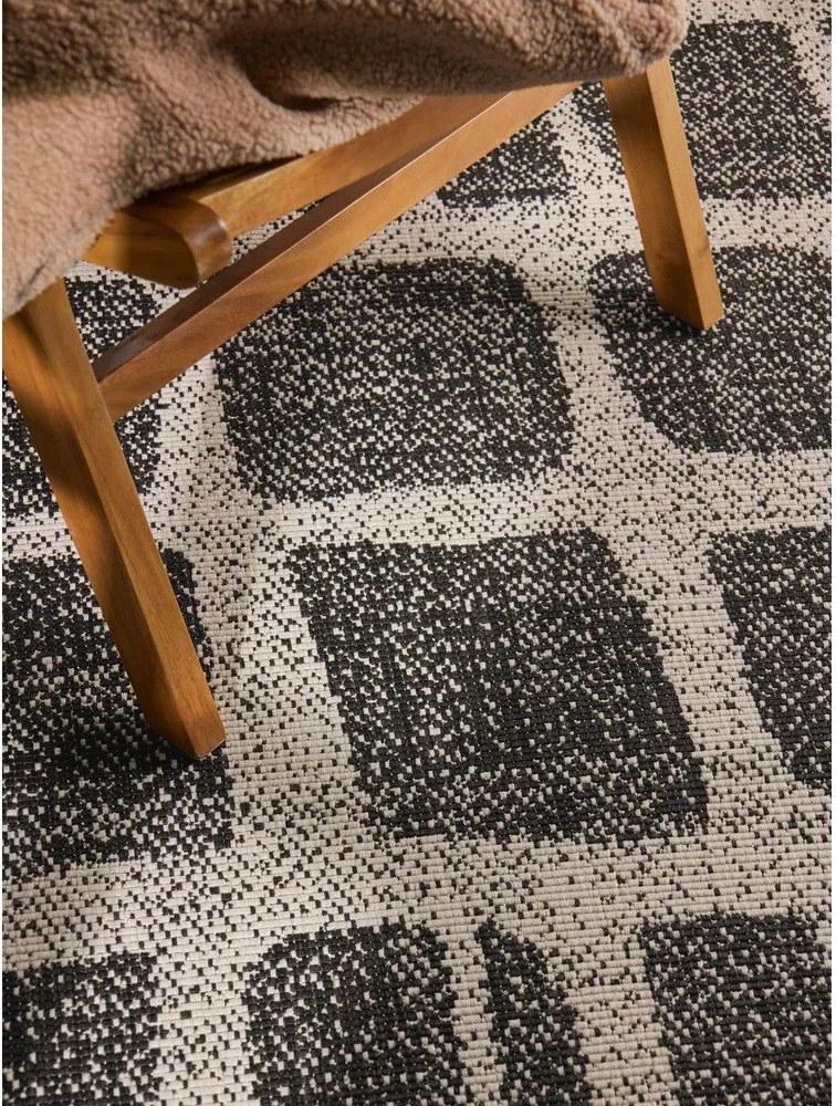 Czarno-kremowy dywan odpowiedni na zewnątrz 120x170 cm Haringey Ruskin – Ted Baker