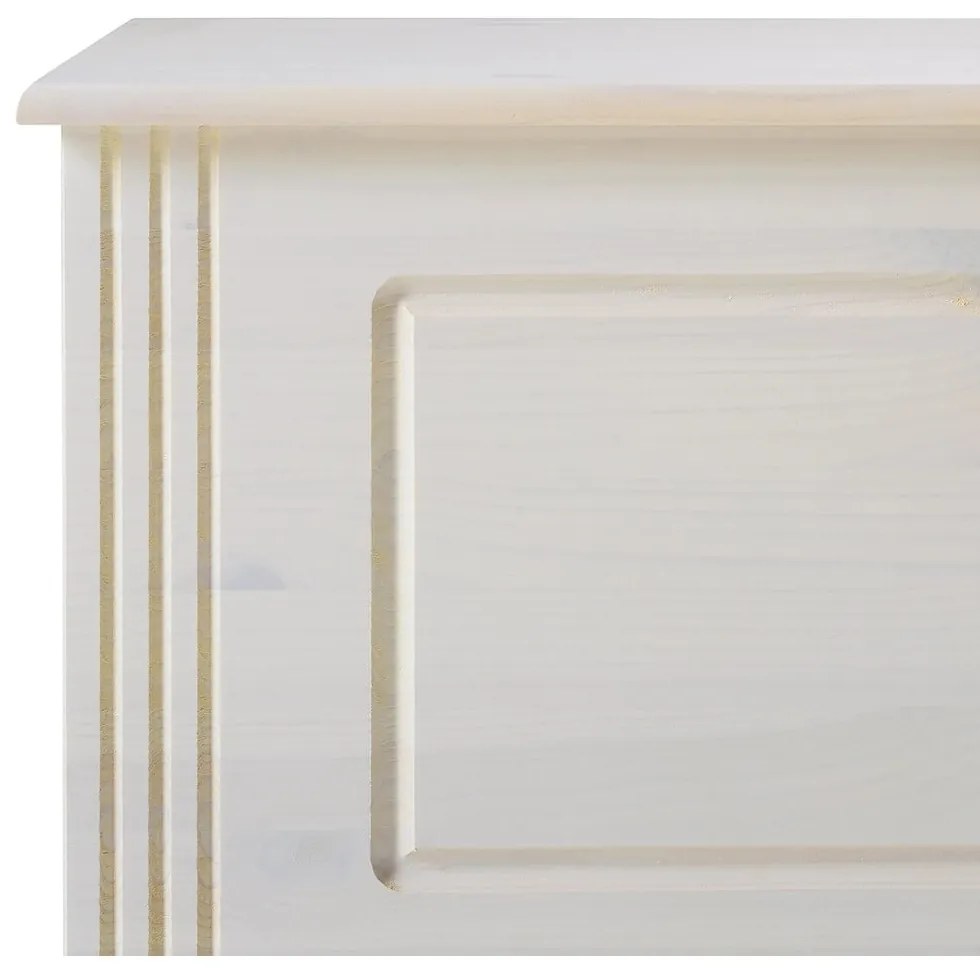 Biała skrzynia z litego drewna sosnowego 80x45 cm Anita – Støraa