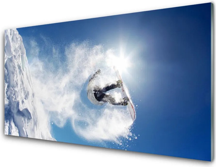 Szkło Ozdobne do Kuchni Zimowe Szaleństwo na Stoku