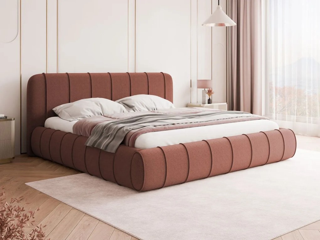 Łóżko tapicerowane z pojemnikiem na pościel Sunita XI