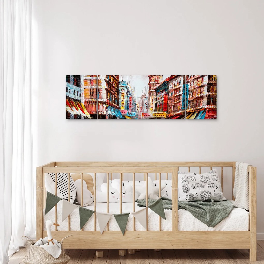 Obraz - Hong Kong, obraz olejny (170x50 cm)