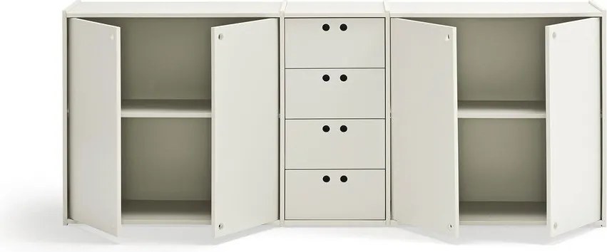 Kremowa komoda 197x80x40 cm Wally – Teulat