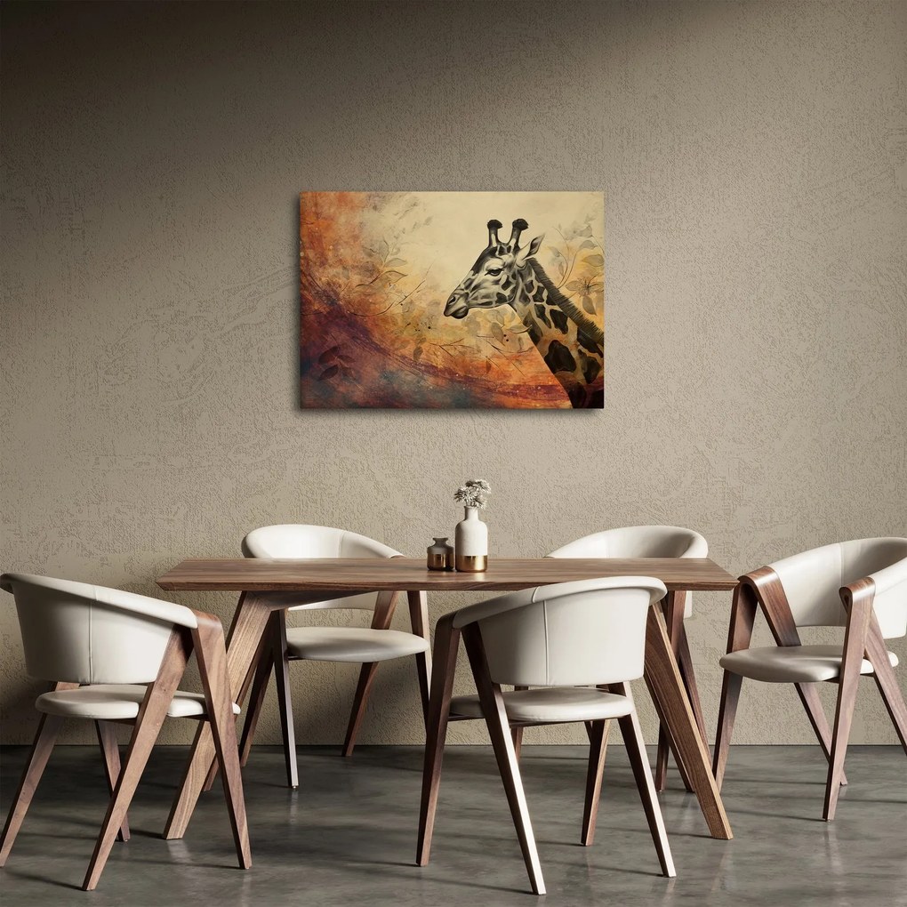 Obraz - Żyrafa, malarstwo (70x50 cm)