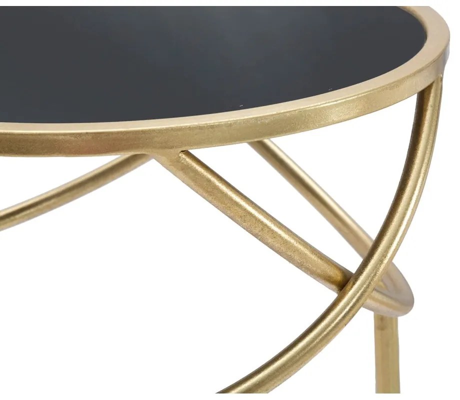 Okrągły stolik ze szklanym blatem ø 40 cm Ring – Mauro Ferretti