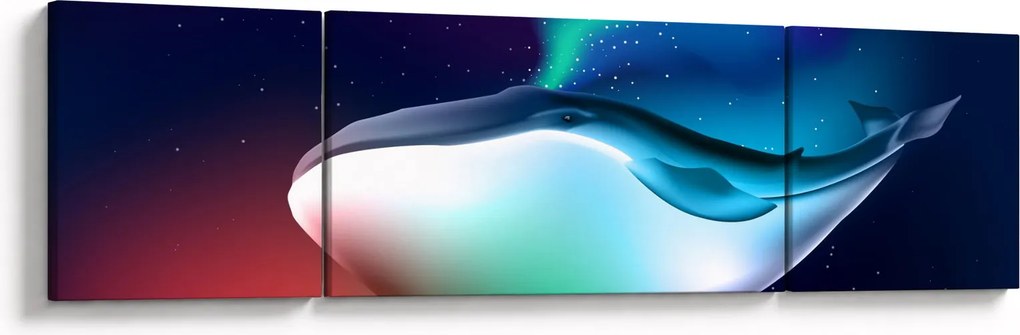 Obraz - Kosmiczny wieloryb (170x50 cm)