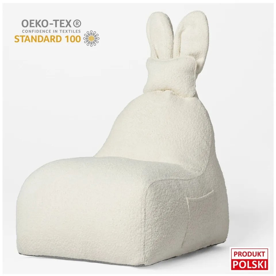 Kremowy dziecięcy worek do siedzenia Funny Bunny – The Brooklyn Kids