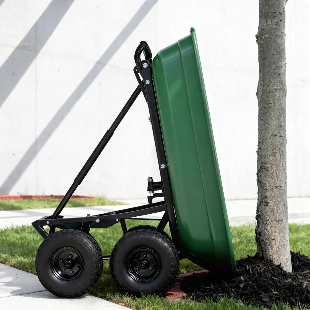 Wózek ogrodowy, transportowy DT-001, 75L, 300 kg - wywrotka 3w1