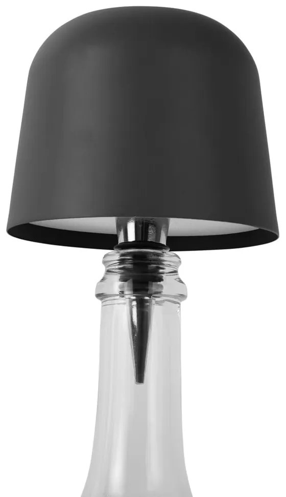 Czarna lampa stołowa LED na butelkę z metalowym kloszem (wysokość 13 cm) Cone Hat LED – Leitmotiv