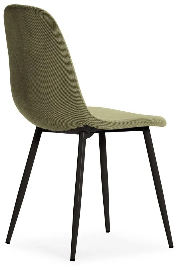 Zielone tapicerowane krzesła zestaw 4 szt. Minka – Marckeric