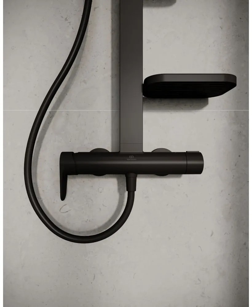 Metalowy zestaw prysznicowy w kolorze matowej czerni 111 cm ALU+ – Ideal Standard