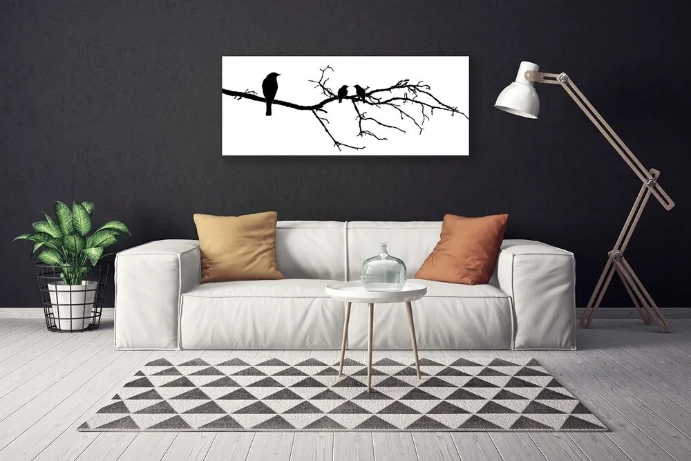 Obraz drukowany na płótnie Śpiew Ptaków na Gałęzi