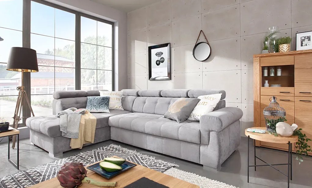 Szary duży narożnik rozkładany B6-M97