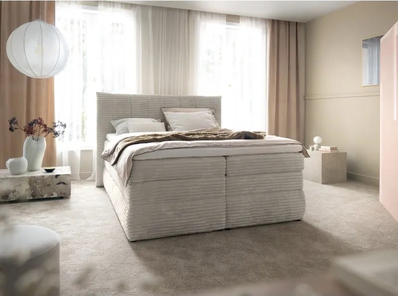 Łóżko Kontynentalne AMBER 140 Box spring 2 x pojemnik WERSAL