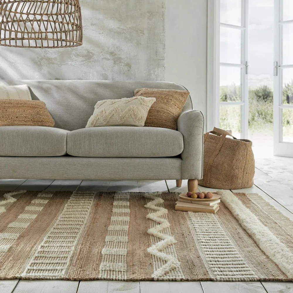 Beżowy dywan z juty Flair Rugs Medina, 120x170 cm