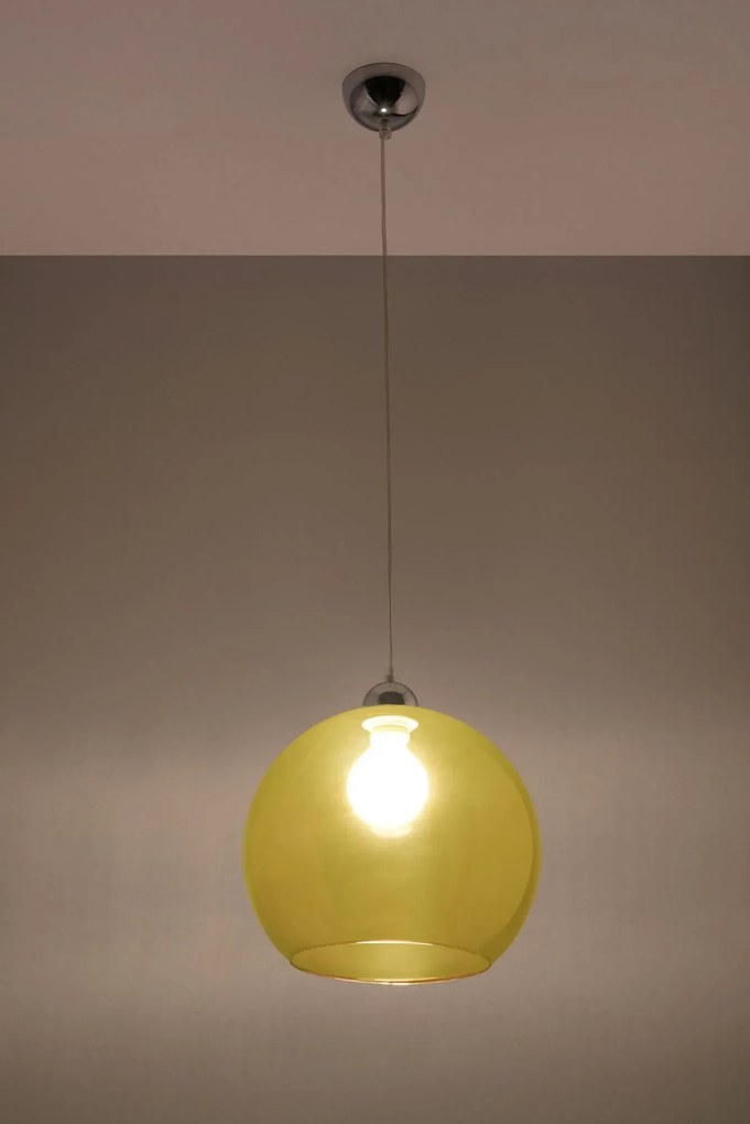 Szklana lampa wisząca kula LED H9-N09