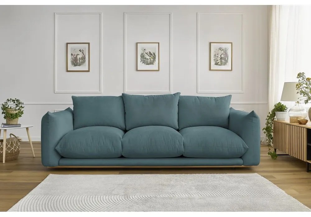 Niebieska sofa 265 cm Ernest – Bobochic Paris