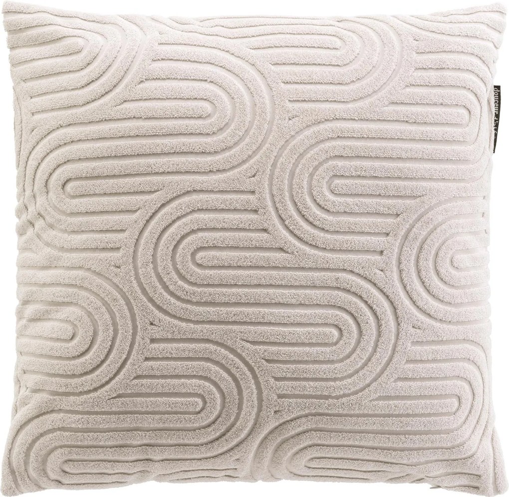 Poduszka dekoracyjna z pluszowym wzorem, PILA, 45 x 45 cm