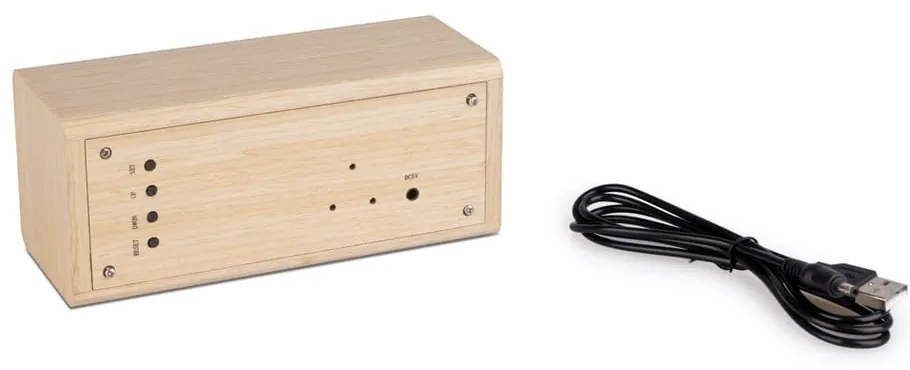 Cyfrowy budzik stołowy Timber – Balvi