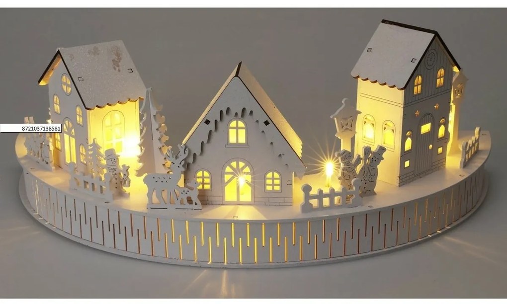 LED Zimowe miasteczko, 10x LED, 40 cm, 2x AA
