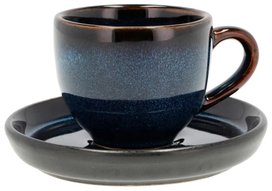 Czarno-niebieska ceramiczna filiżanka na espresso 70 ml Gastro Dark Blue/Black – Bitz