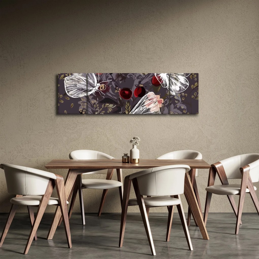 Obraz motyli (170x50 cm)